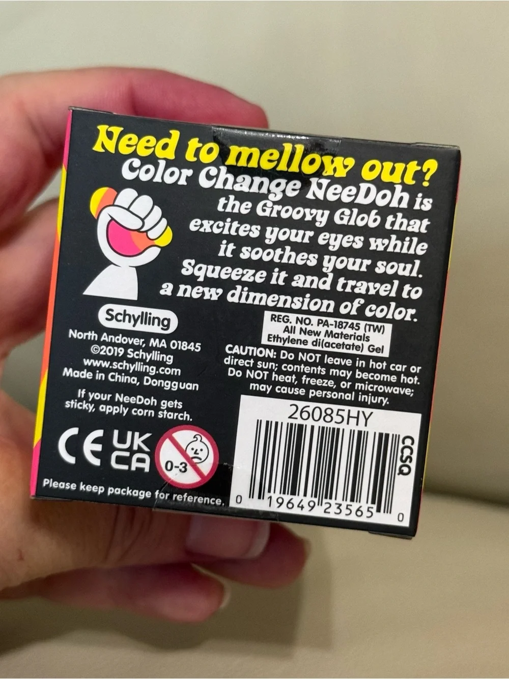 NEW NeeDoh Color Change Pink to Purple Stress Ball Fidget Squishy Schylling